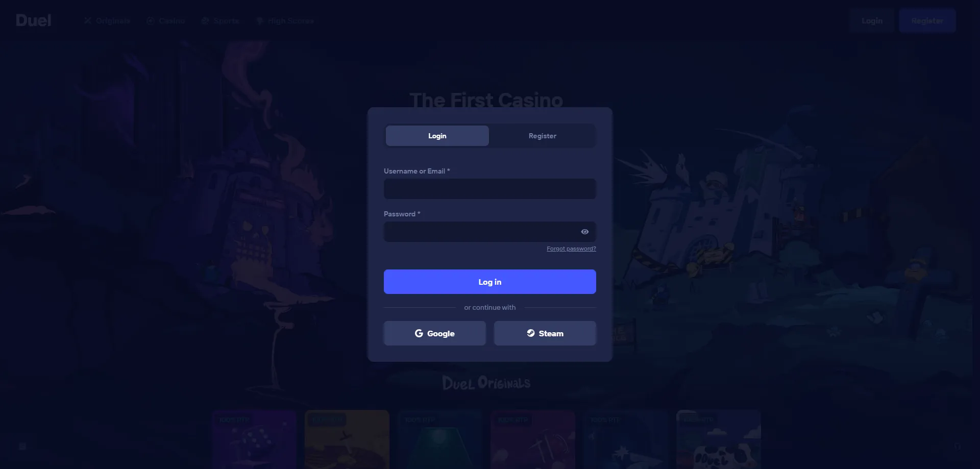 Acceder a Duel Casino — plataforma cripto segura para jugadores